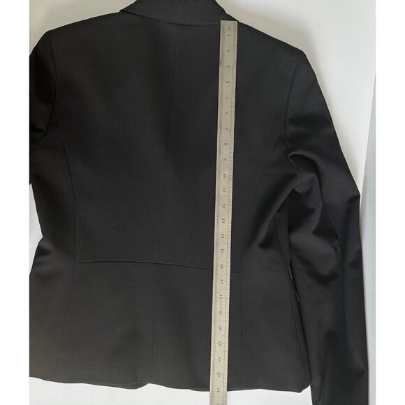 Nine West Womens Two-Button Blazer Sz 4 Black Dark Acedemia Preppy Office Siren - Picture 11 of 12